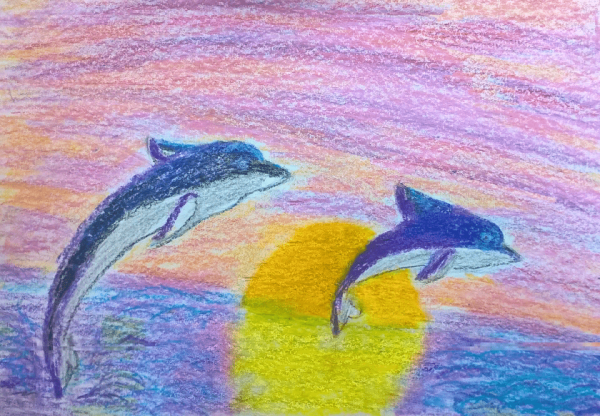 Рисование восковыми мелками для детей