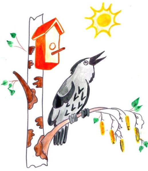 Рисование скворечник