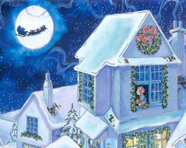 Рождественское чудо рисунок
