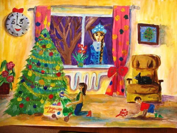 Рисунки на новый год