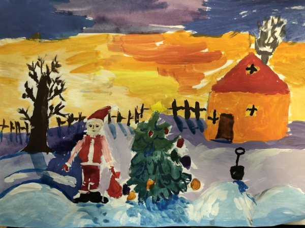 Новогодняя фантазия рисунок на конкурс