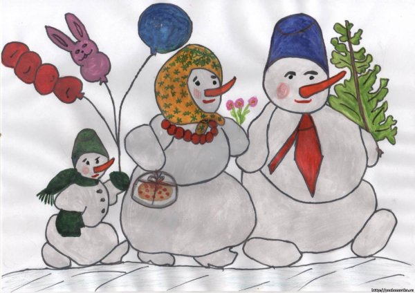 Рисование с детьми новый год