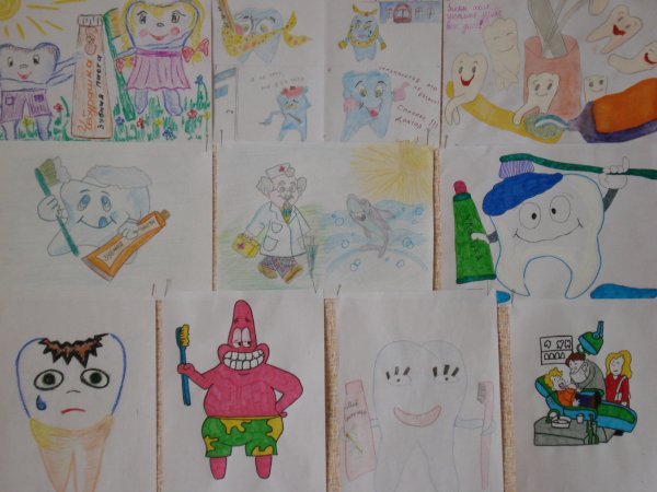 Рисование для детей на тему Здоровые зубки