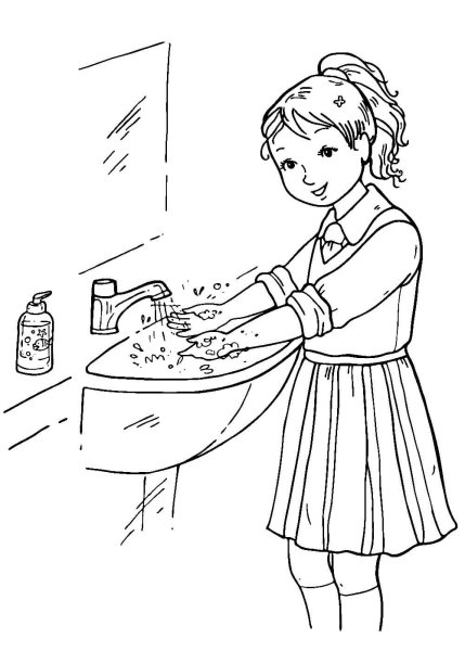 Раскраска гигиена для детей