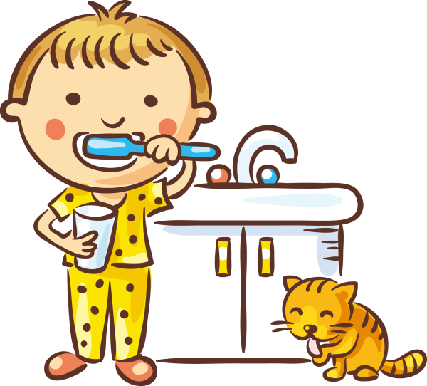 Ребенок умывается