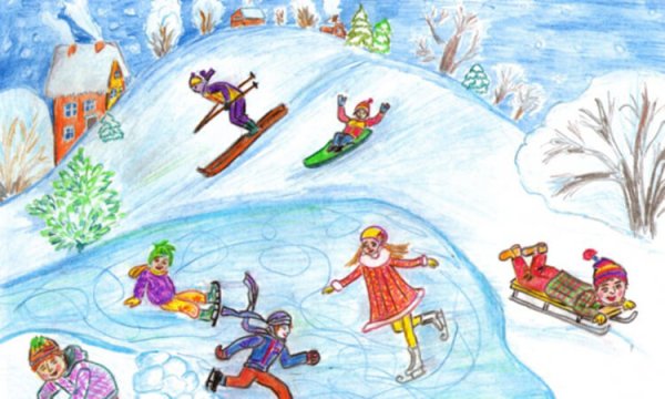 Зимние виды спорта рисунки для детей