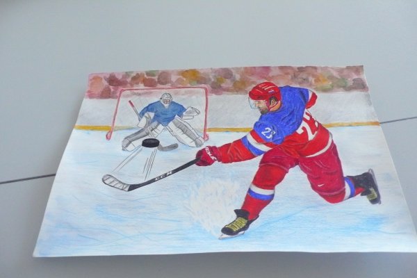 Рисунок на тему хоккей для детей