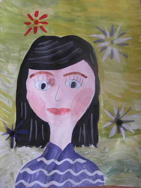 Рисунки детей на тему Мамина улыбка