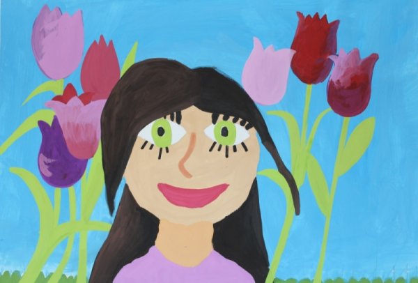 Мама с ребенком рисунок