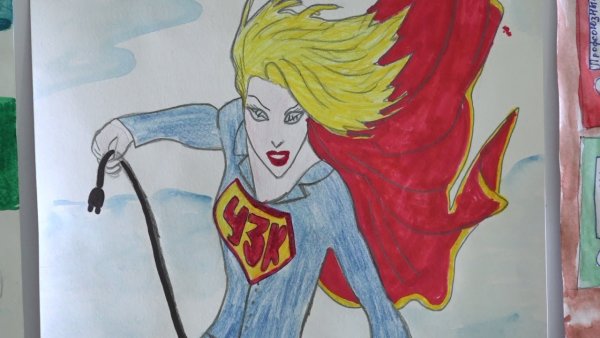 Моя мама Супергерой рисунок на конкурс