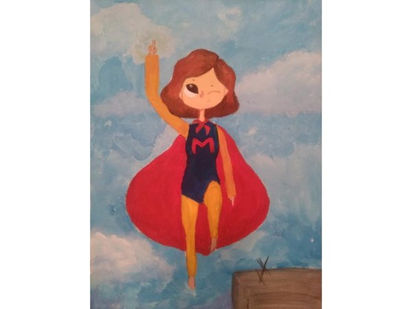 Моя мама Супергерой рисунок 3 класс