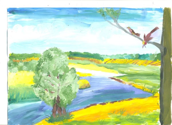 Рисунок на тему родной край