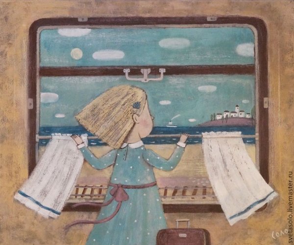 Картина окно поезда