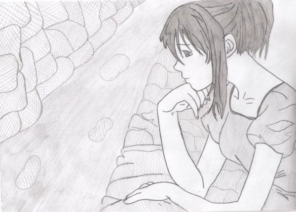 Ожидание Рисованные карандашом