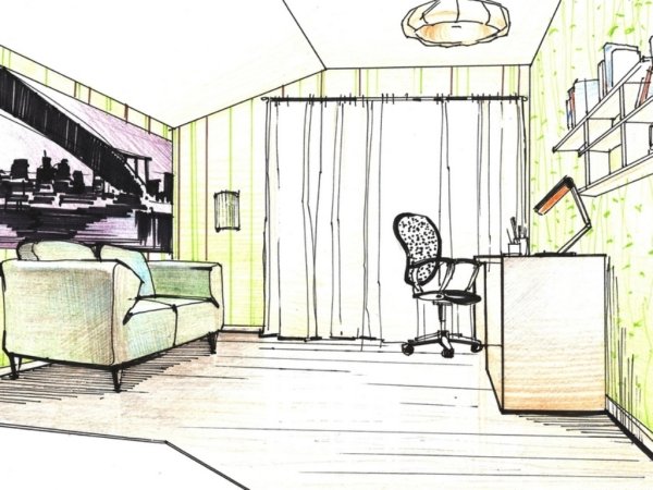 Нарисовать комнату