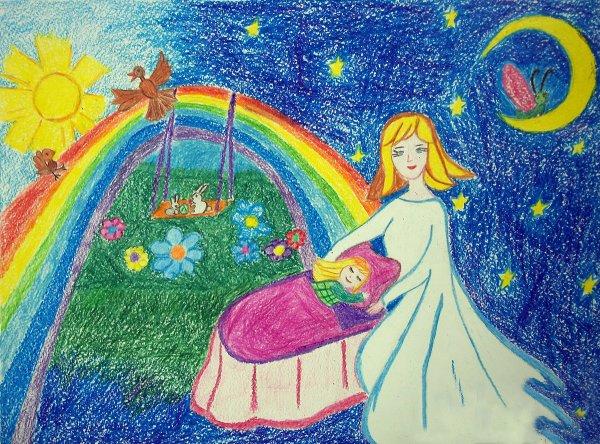 Мама ангел рисунок