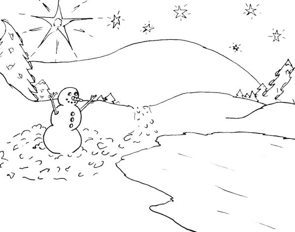 Сугробы раскраска