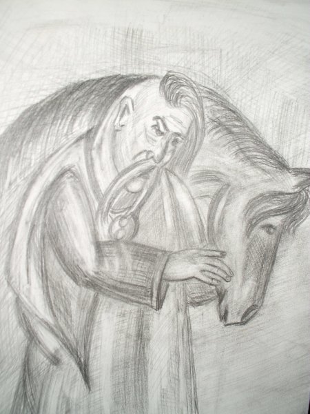 Иллюстрации к рассказу Тарас Бульба карандашом