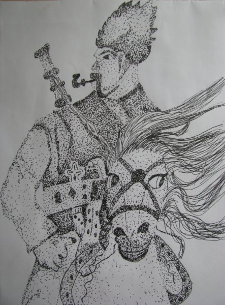 Тарас Бульба карандашом