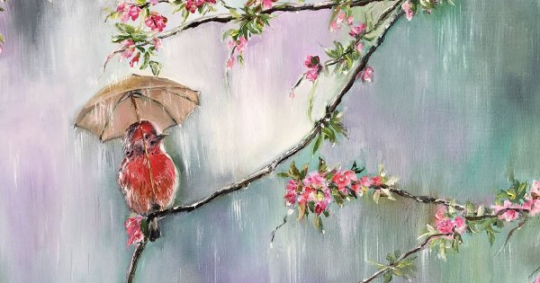 Афанасий Афанасьевич Фет "весенний дождь" илюстрация