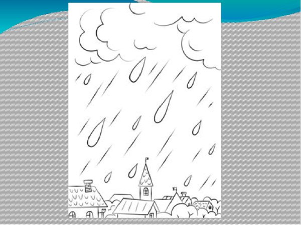 Весенний дождь карандашом