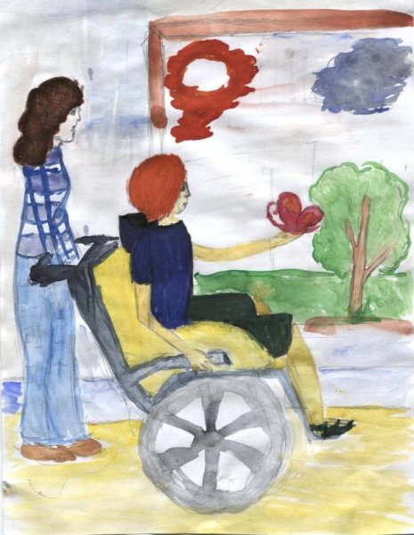 Рисование на тему инвалиды