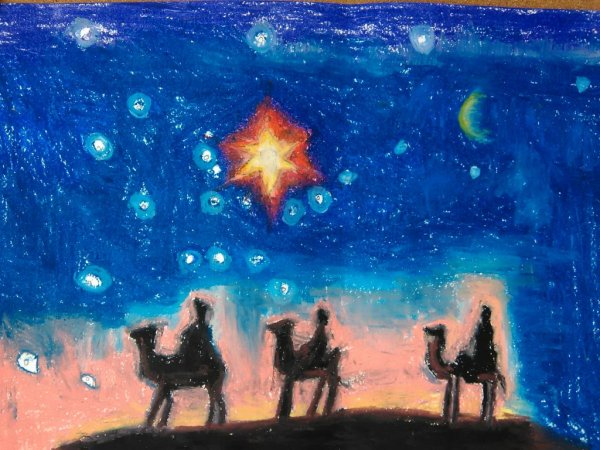 Рисование Рождественская звезда