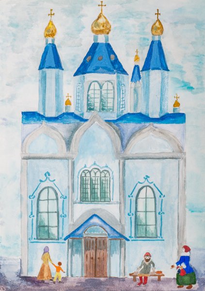 Храм Коренная пустынь рисунки