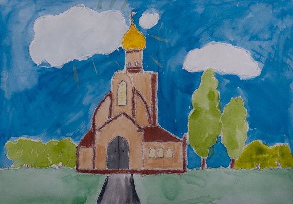 Храм рисунок