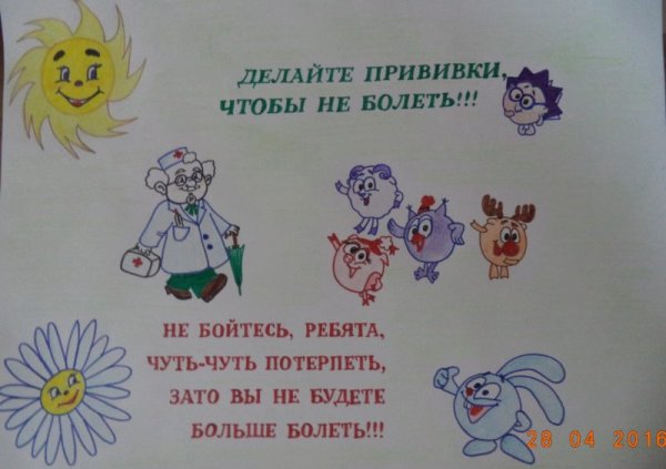 Плакат на тему прививки