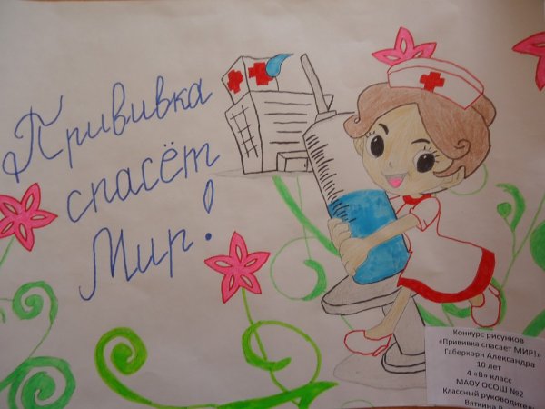 Плакат на тему прививок