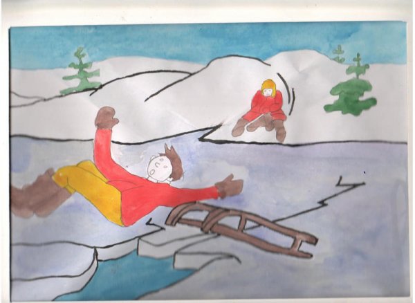 Рисование безопасность на льду