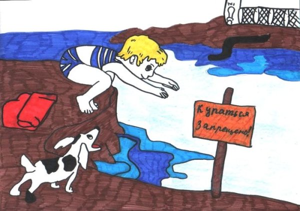 Рисунок на тему безопасность на воде
