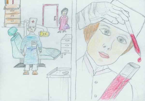 Рисование на тему врач