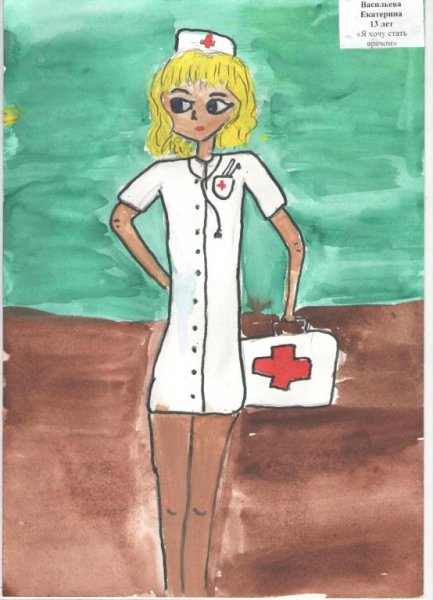 Рисование на тему профессия врач