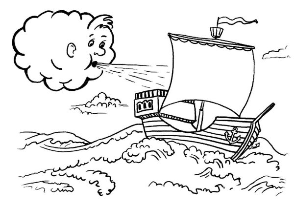 Раскраски на тему ветер