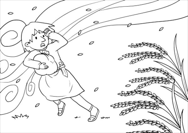 Ветер раскраска для детей