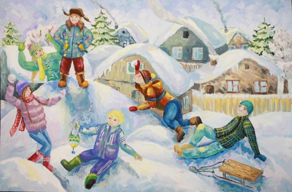 Зимняя игра царь горы