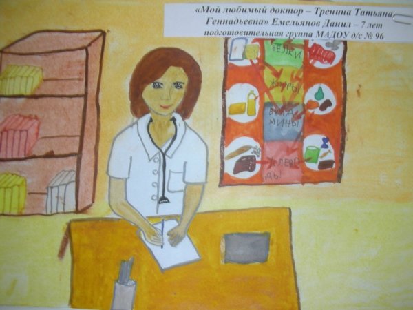 Дети рисуют врачей