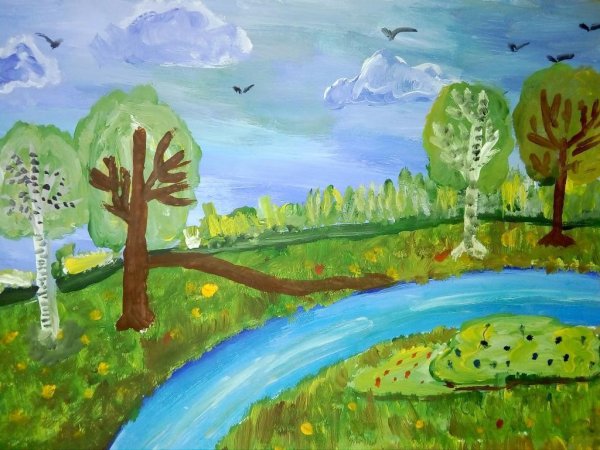 Рисование природа родного края
