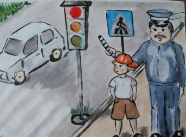 Рисунок на тему ГИБДД