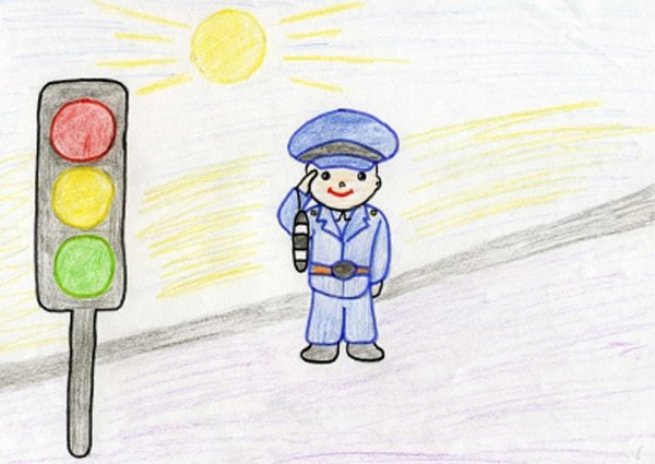 Милиционер детский рисунок