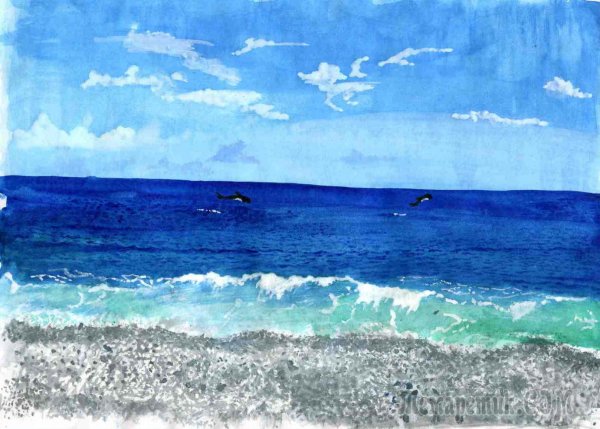 Морской пейзаж для детей