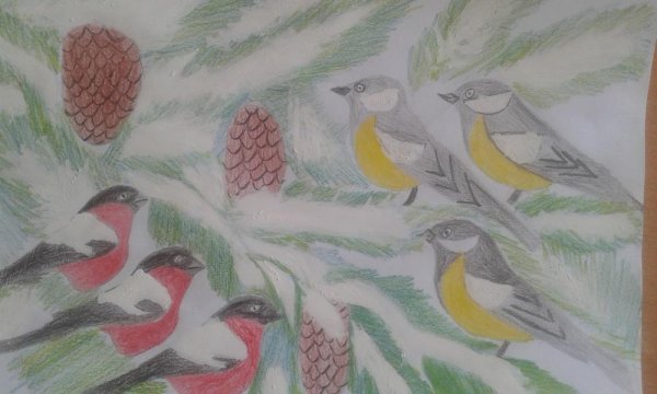 Картина Птичья столовая