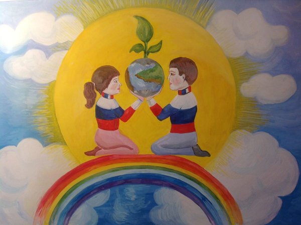 Дети России за мир рисунки