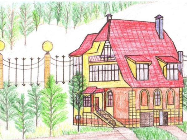 Рисование на тему дом