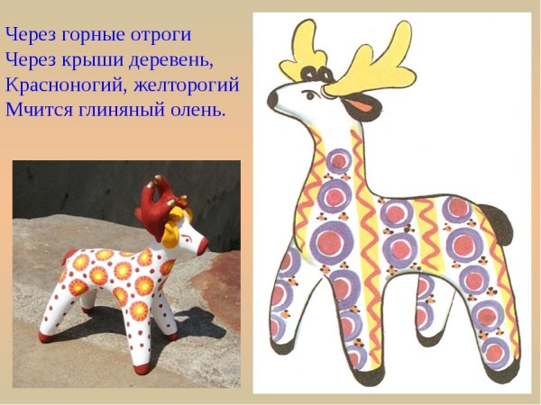 Дымковская роспись Олешек