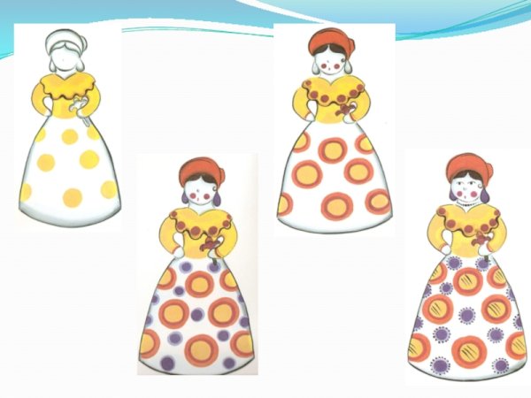 Барышня Дымковская игрушка этапы