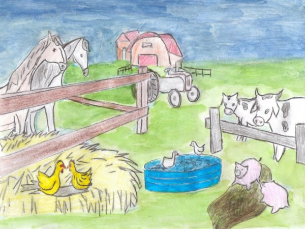 Рисование по теме сельское хозяйство