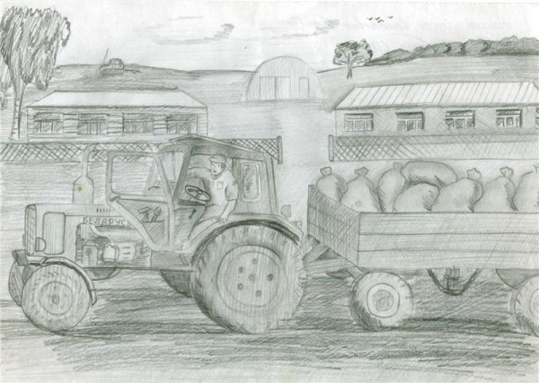 Сельское хозяйство карандашом